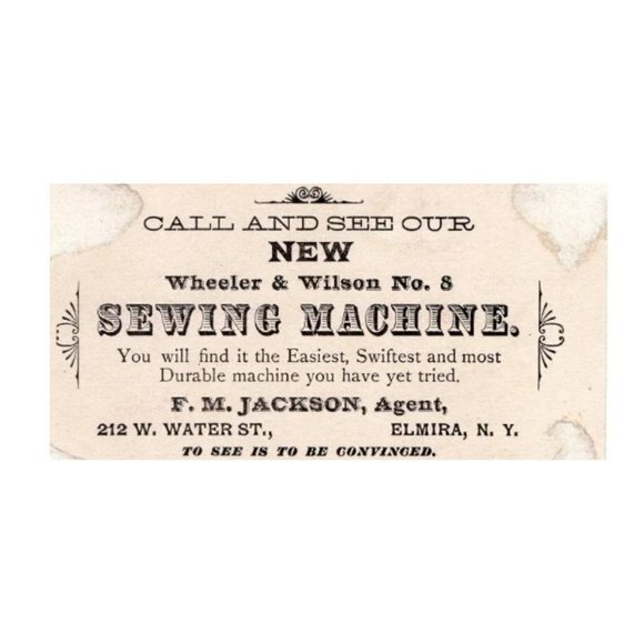 Antique Advertising Trade Cards Sewing Machine And Needles Craft Room Display - Picture 3 of 5